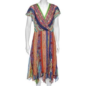 Ralph Lauren Multicolor Printed Handkerchief dress sz 4  $355